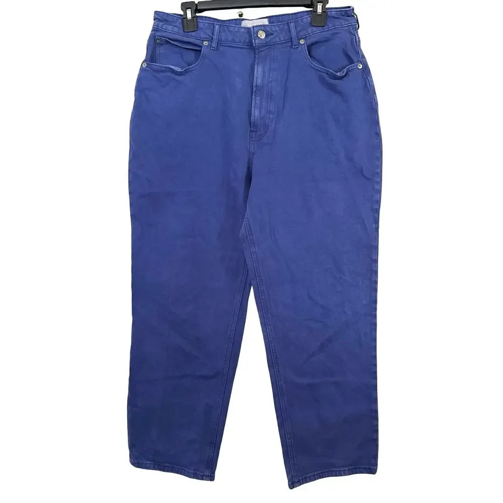 Everlane The Way High Curvy Jeans Organic Cotton Violet Ankle Tapered sz 32